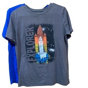 Bundle & Save‎ Cat & Jack Gray Space Explorer Tee Short Sleeve SZ 16 XL GUC
